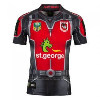 St. George Illawarra Dragons Ant Man Marvel Rugby Jersey 2017 Gray Red