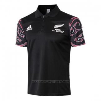 Polo New Zealand All Blacks Maori Rugby Jersey 2019 Black