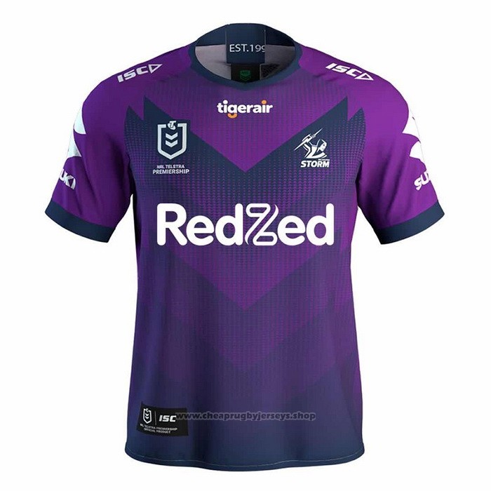Cheap Melbourne Storm Rugby Jersey 2021 Home