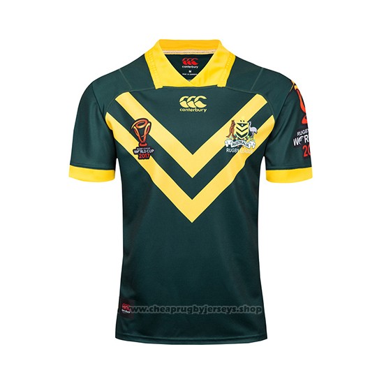 Cheap Australia Kangaroos Rugby Jersey RLWC 2017 Home