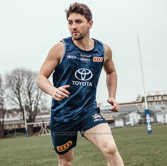 North Queensland Cowboys 9s Rugby Tank Top 2020 Blue